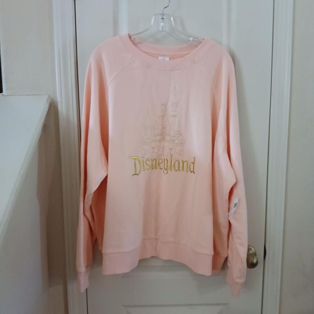 NWT Disney Parks Disneyland Vault Collection Gold Castle Peach Sweatshirt 3X